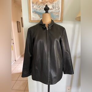 Vintage Coach 1941 Black Genuine Leather Jacket Size L